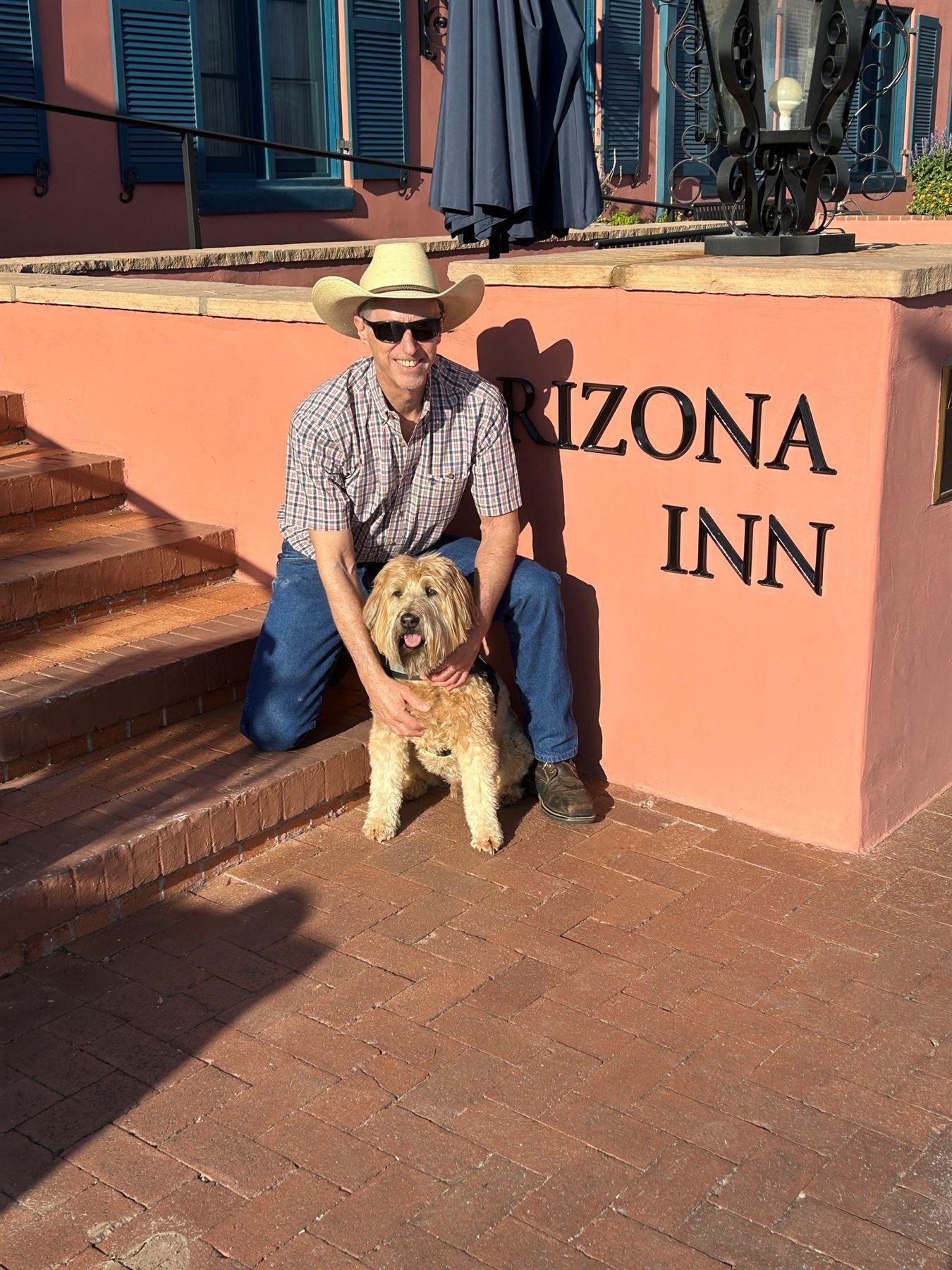 Jon Fenton and Roger at the Arizona Inn
